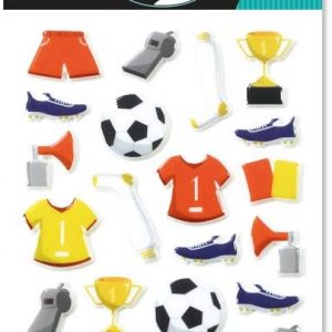 Un sachet de gommettes 3D Football (24 stickers)