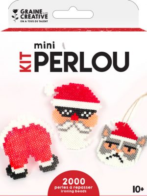 Kit mini perlou père Noël 2000 perles à repasser.