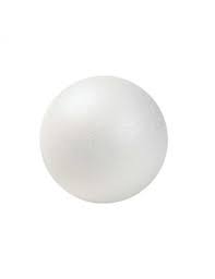 Boules de polystyrène blanc. Contient des boules de différentes dimensions : Ø50 mm , Ø70mm,  Boules à haute densité; faciles à couper, peindre ou décorer.