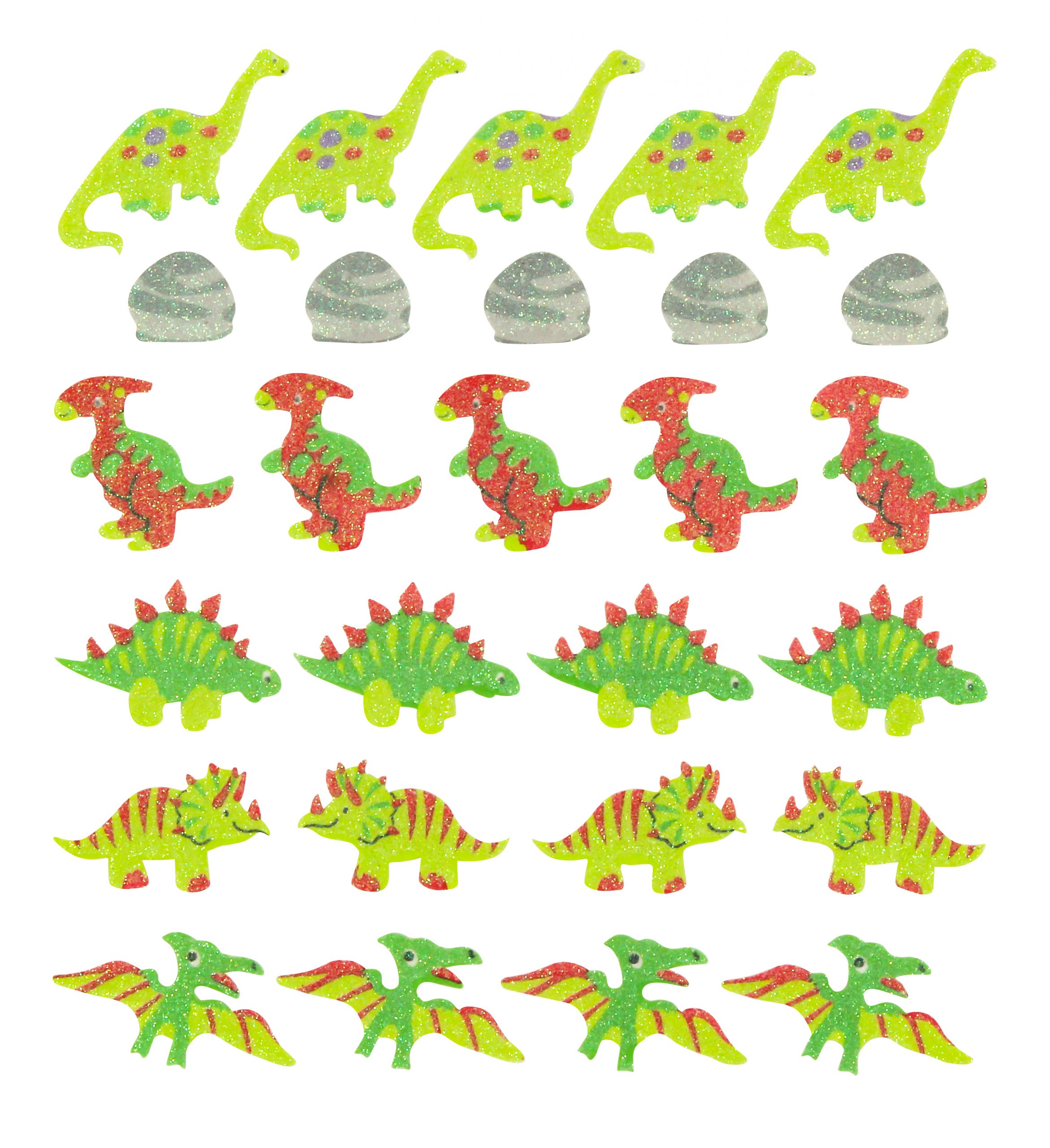 STICKERS DINOSAURES PAILLETES